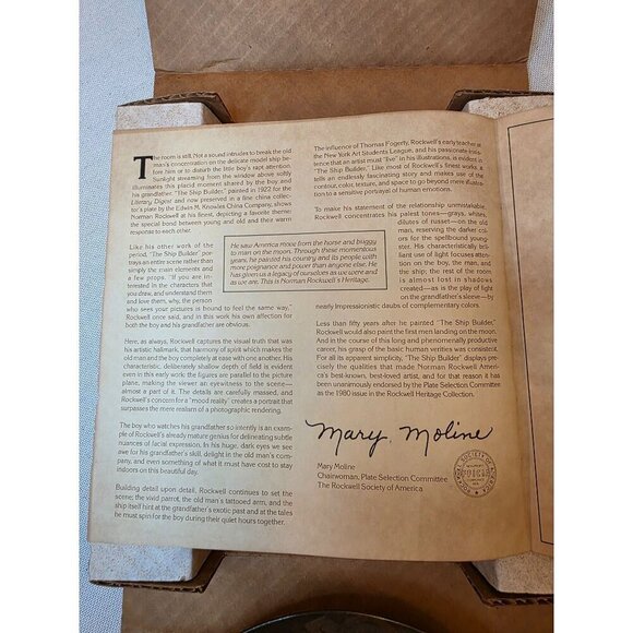 Norman Rockwell "The Ship Builder" Limited Edition Collector Plate - Picture 13 of 16